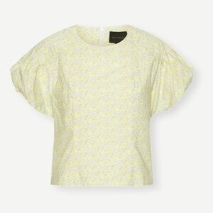 Birgitte HERSKIND bell blouse meadow flower floral print retro top 36